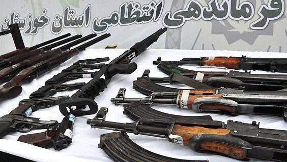 کشف ۸۸ قبضه سلاح غیرمجاز توسط پلیس خوزستان