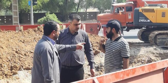 بازدید مدیرعامل آبفا اهواز از روند اجرای طرح جامع فاضلاب در منطقه ملی راه